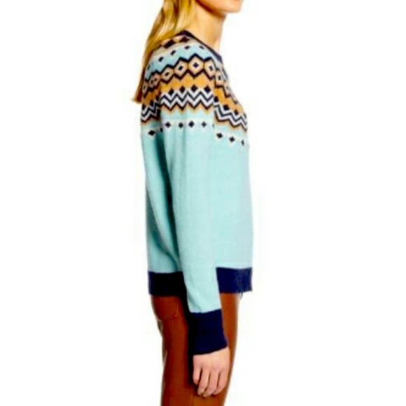 Halogen Atlantic Pacific Blue Navy Crew Sweater - Picture 4 of 12